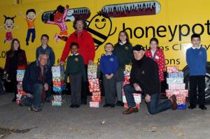 The handover of some of the boxes to Honeypot